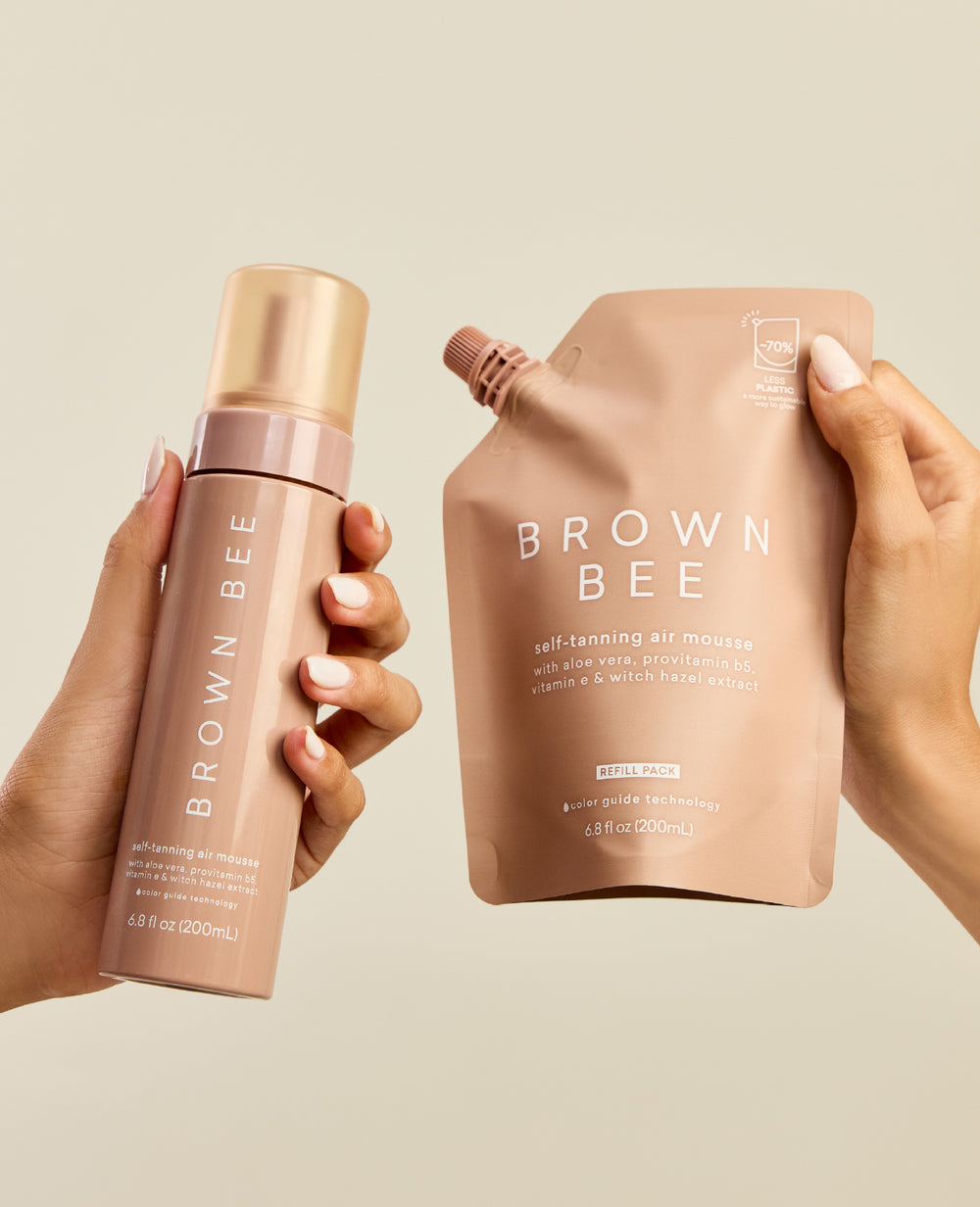 Refill for sunless sun-tanning air mousse.