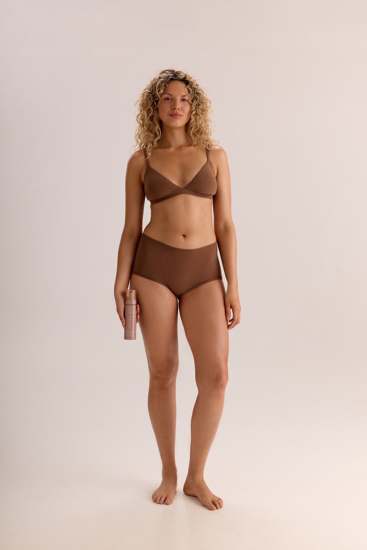 After using Self-Tanning Air Mousse — natural-looking sunless tan by Brown Bee
