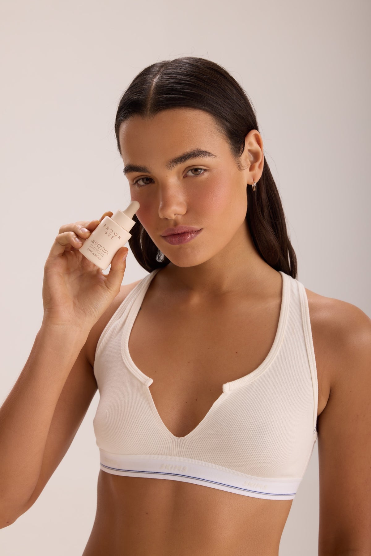 After using Gradual Face Tanning Serum — natural-looking sunless tan by Brown Bee