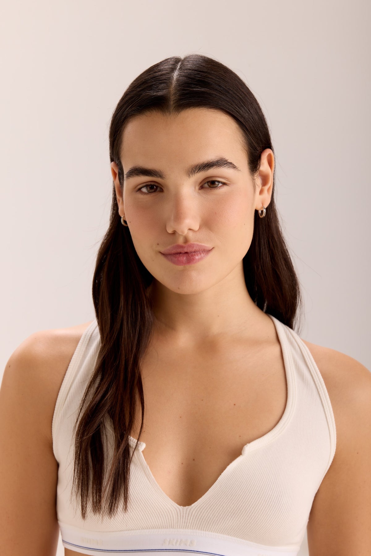 Before using Gradual Face Tanning Serum — natural-looking sunless tan by Brown Bee