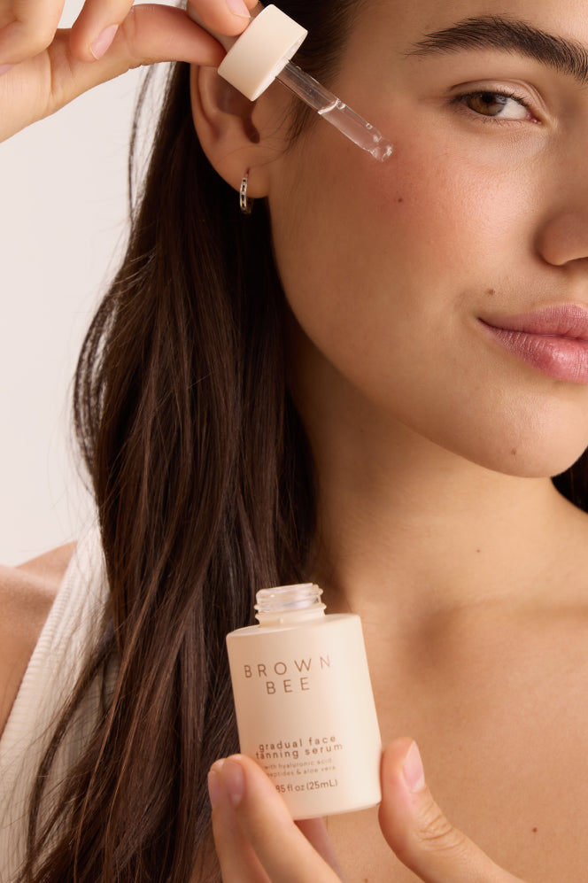 Tanning With Self-Tanner | Brown Bee Gradual Face Tanning Serum