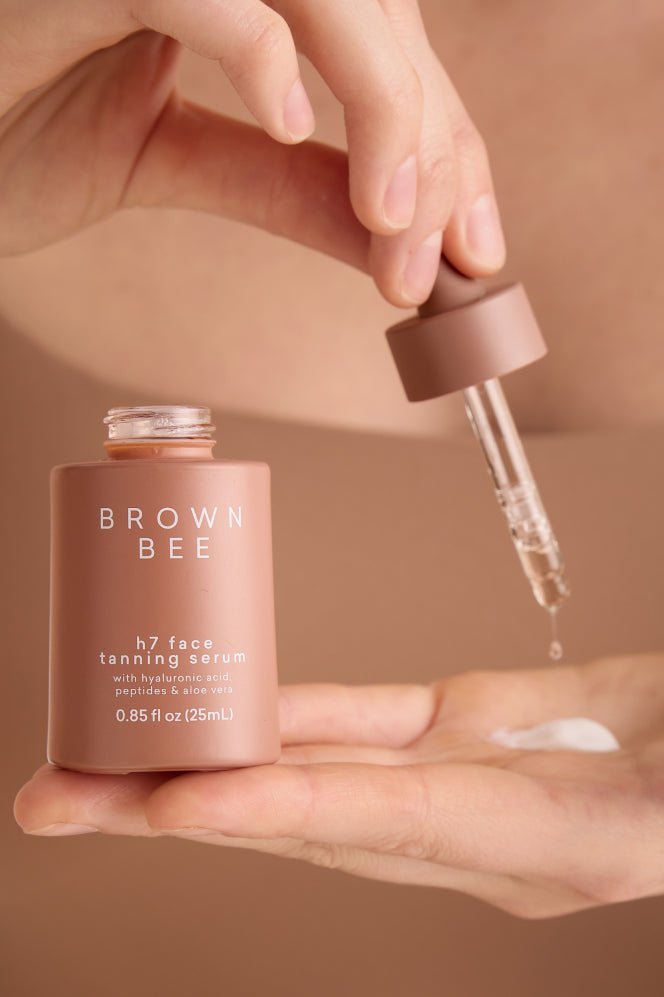 Tanning With Self-Tanner | Brown Bee Face Tanning Serum